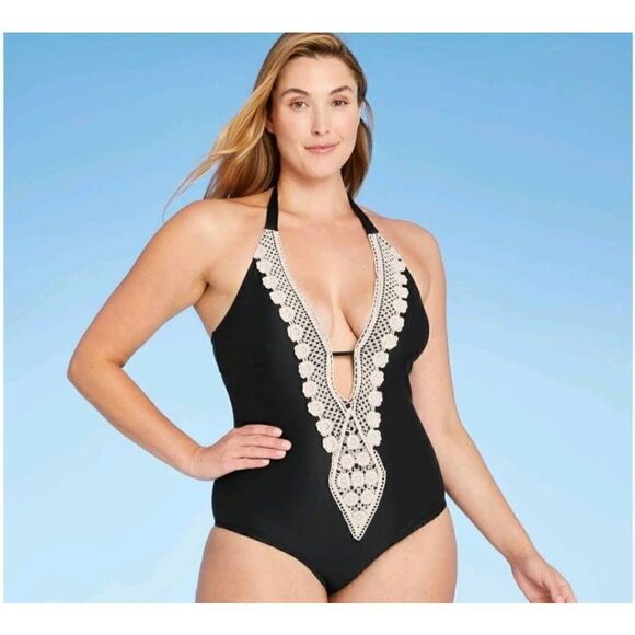 Kona Sol small black one piece swimsuit - Picture 1 of 3